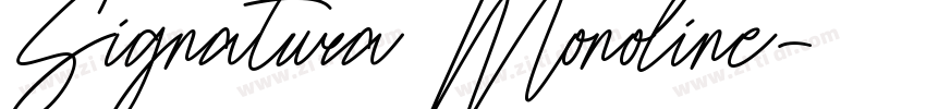 Signatura Monoline字体转换